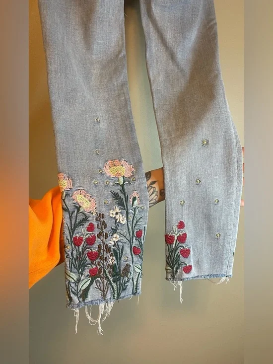 Driftwood Jackie Bloom Embroidered Jeans - Picture 11 of 14